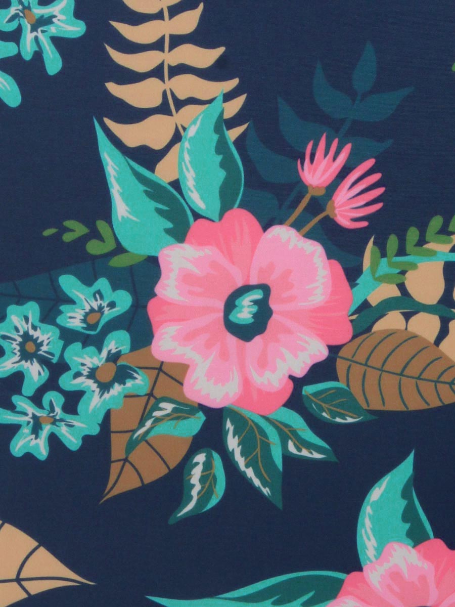 Housse de valise Periea Dark Blue with Flowers M