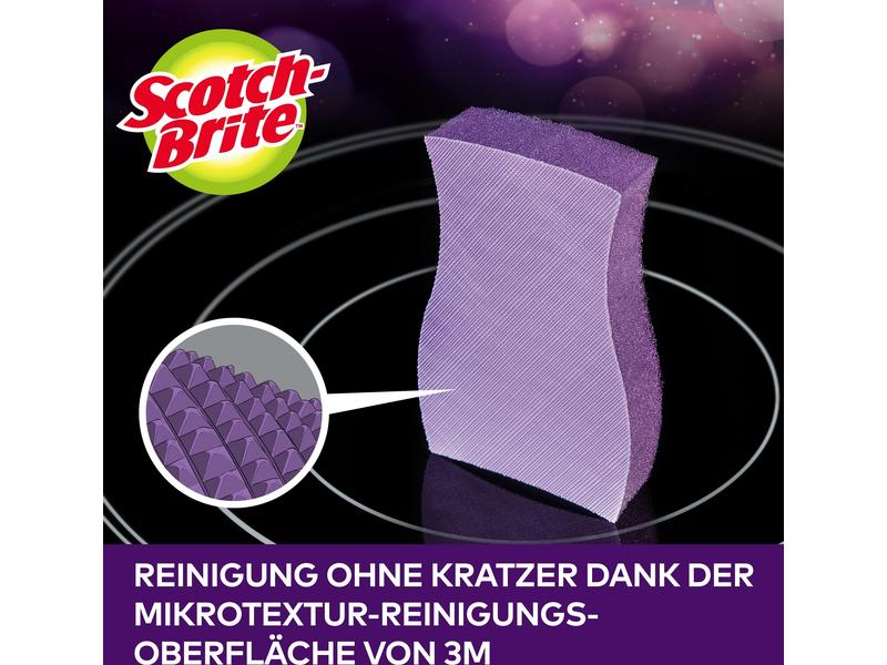 Scotch-Brite Schwamm 3M Scotch-Brite Glaskeramik 3 Stück Glaskeramik-Reinigungsschwämme