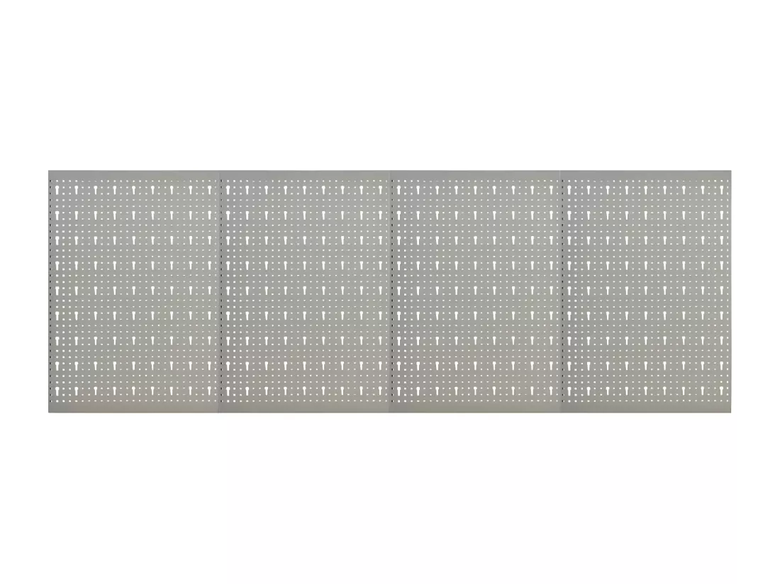 Prolenta Premium - Panneaux à chevilles muraux 4 pcs 40x58 cm Acier