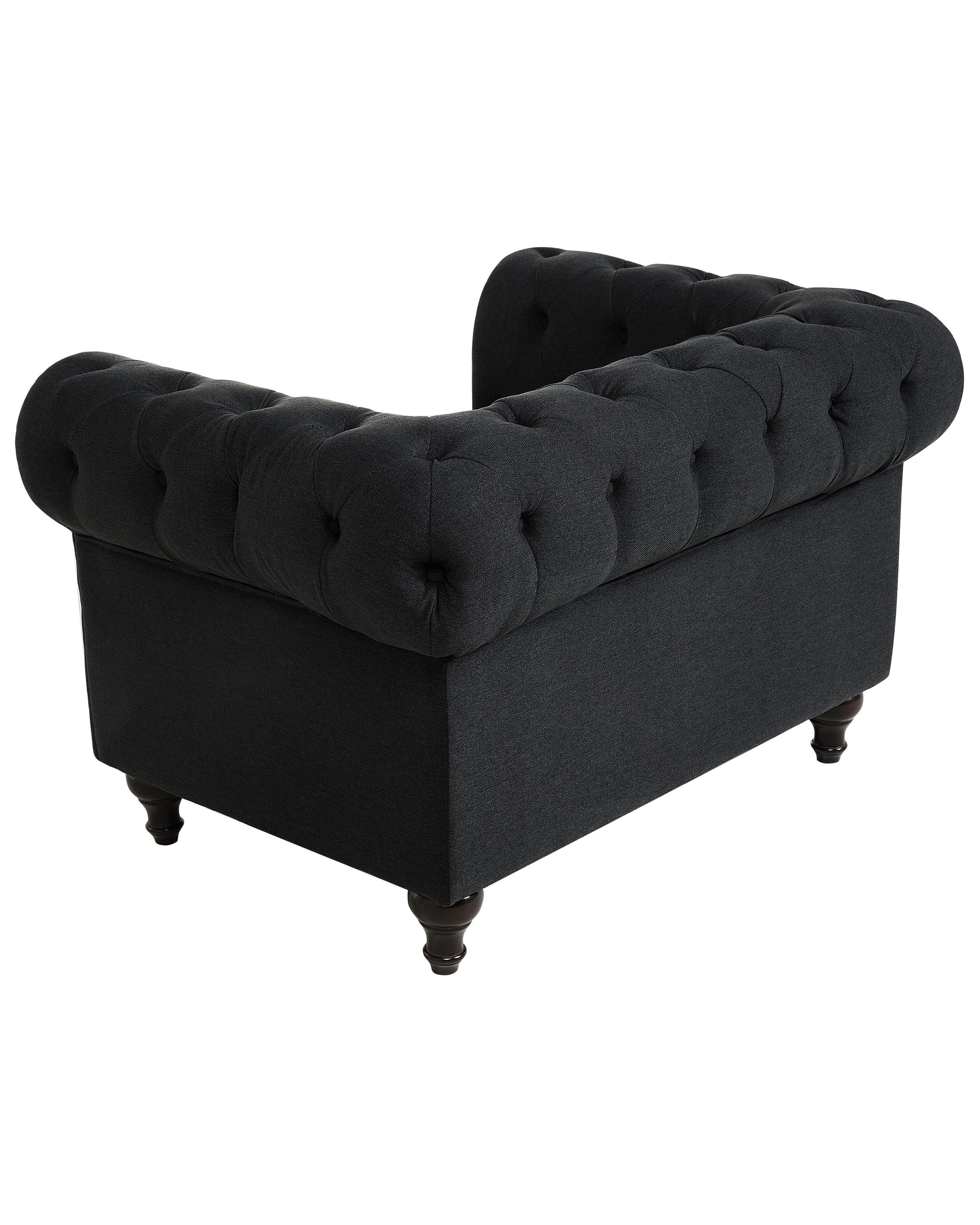 Fauteuil CHESTERFIELD Stof Grafietgrijs