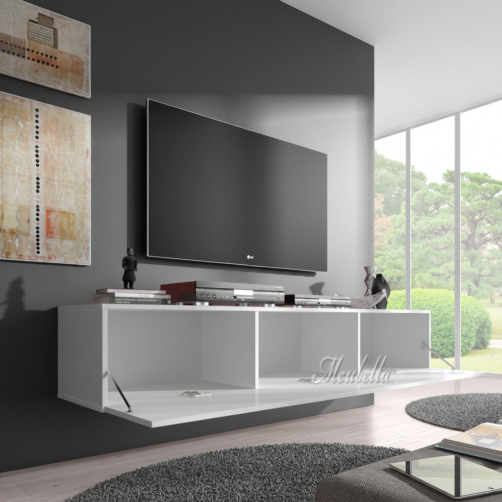 Flame - TV-Meubel - Wit - 160 cm