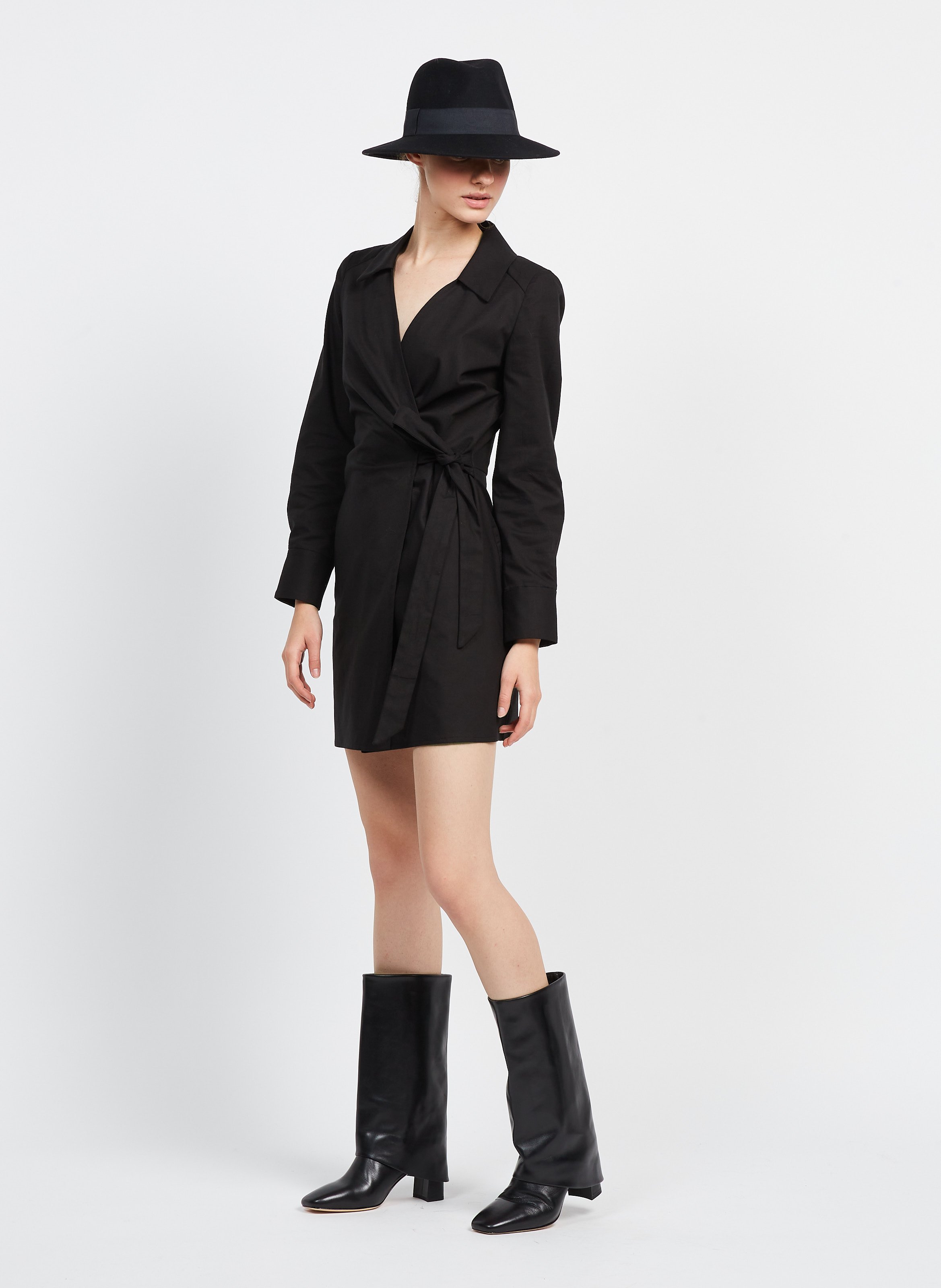 NOUMEA - Bottes bout carré en cuir | Noir