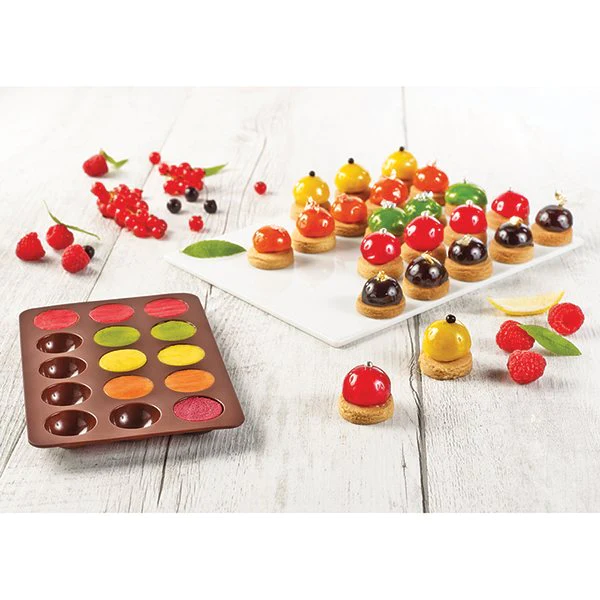 Flexi'plaque silicone 15 mini demi-sphères 3 cm Mathon