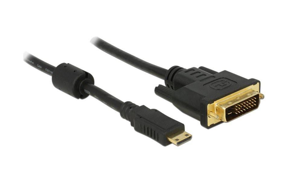 Kabel Mini-HDMI (HDMI-C) - DVI-D, 1 mHDMI Kabel Mini-C Stecker auf DVI 24+1 Stecker
