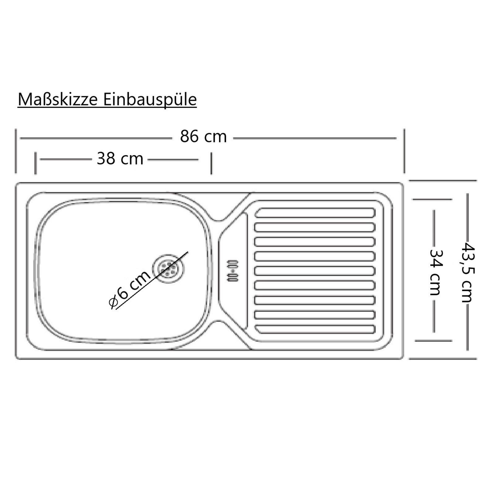 Küchenblock TURIN - Wotan Eiche-Graphit - mit E-Geräten - Induktionskochfeld - 300 cm