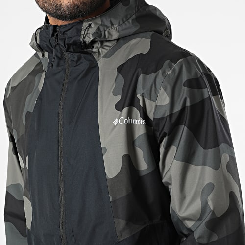 Veste Zippée Capuche Camouflage Inner Limits 1893991 Noir Vert Kaki