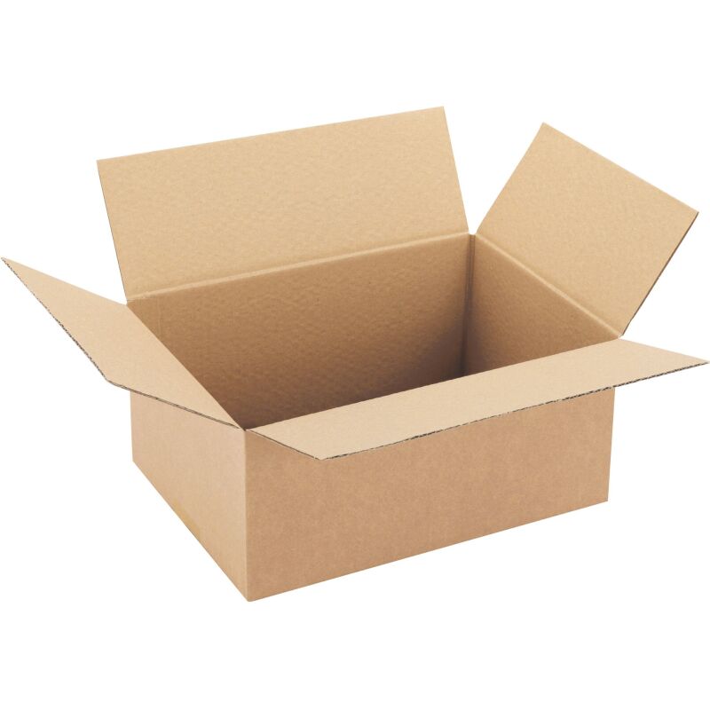 Carton Caisse américaine kraft brun simple cannelure L 31 x l 21,5 x H 14 cm