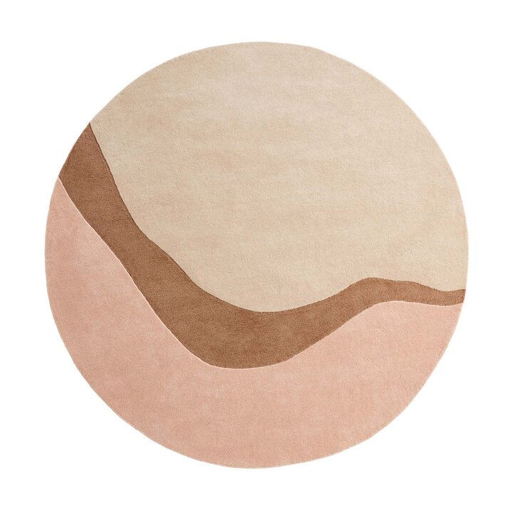 Rond wollen vloerkleed - Organix Roze/Beige 620