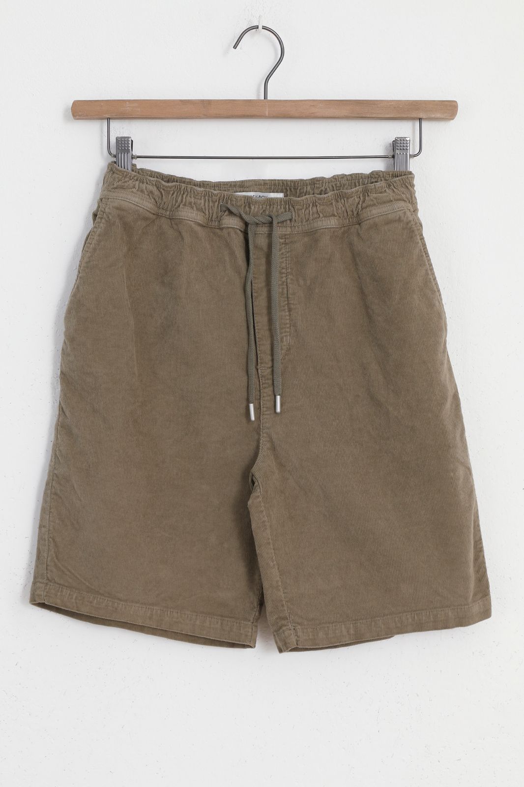 Groene katoenen rib chino shorts