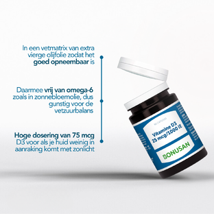 Bonusan Vitamine D3 75mcg 3000IE Capsules 60CP
