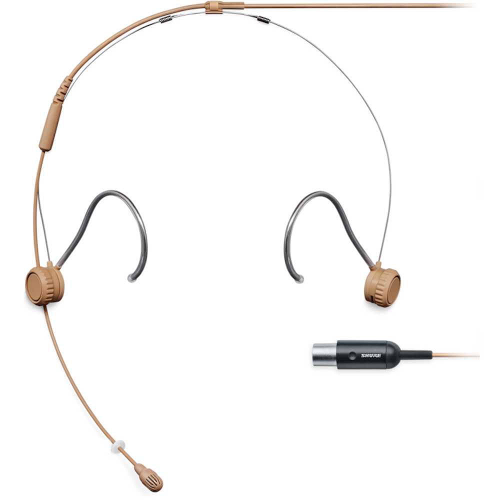 Shure TwinPlex TH53C/O-MTQG omnidirectionele headset (TA4F, cocoa)