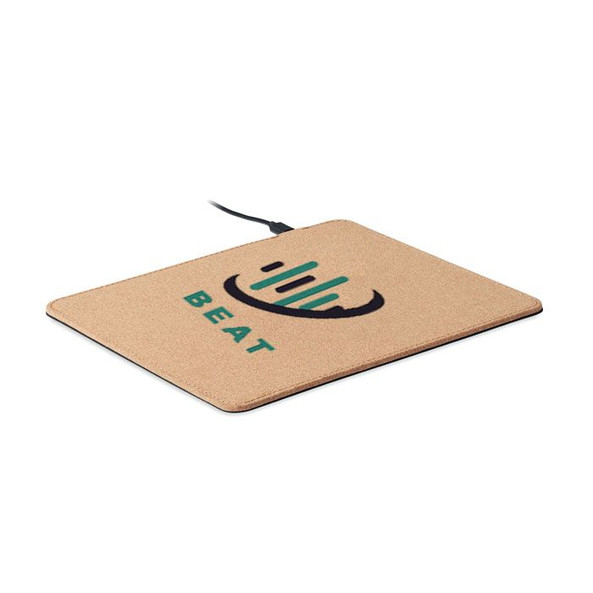 GiftRetail MO6476 - WIRELESS MATTY Tapis de souris chargeur liège