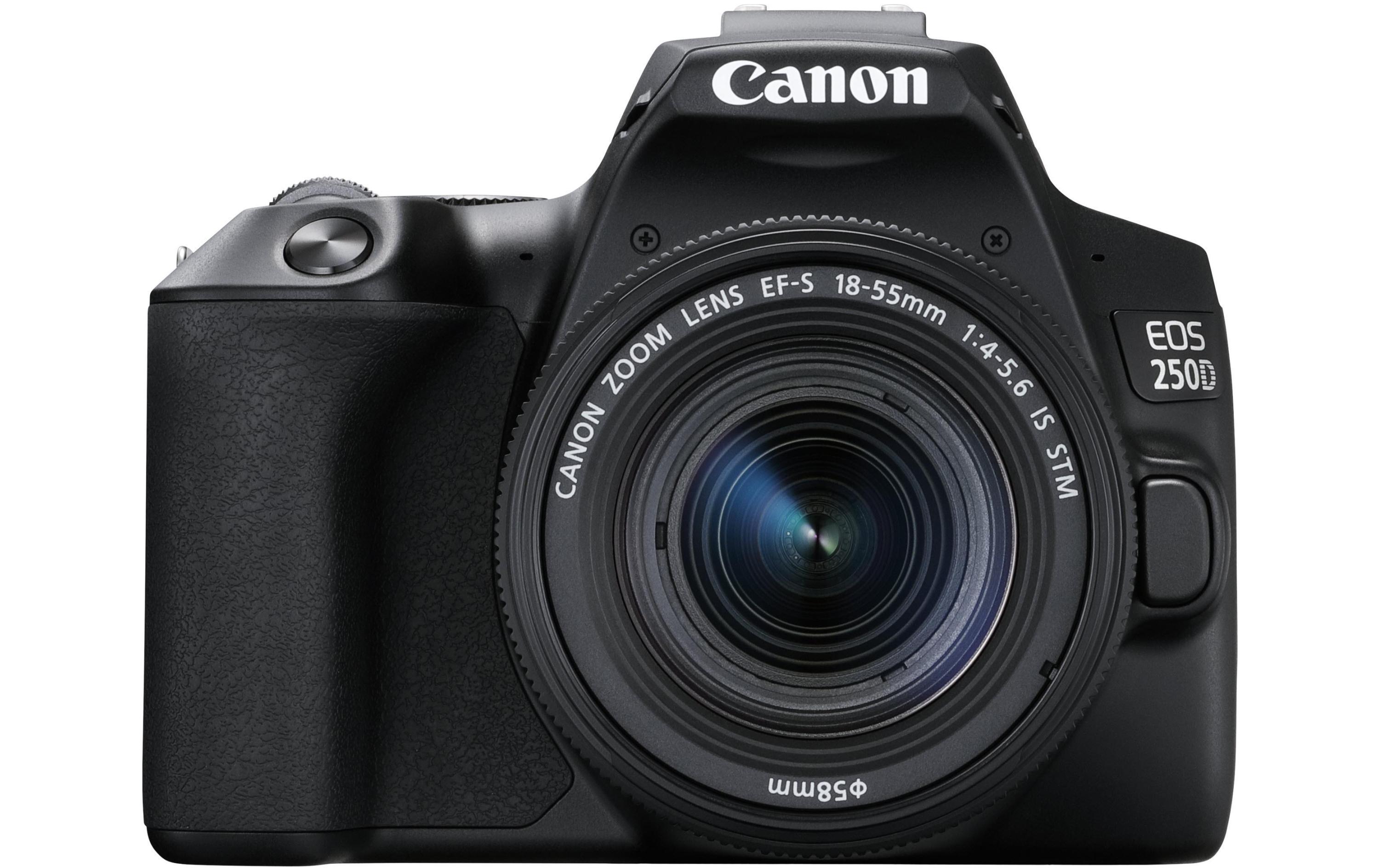 Fotokamera EOS 250D Kit 18-55<br>Kompakte DSLR mit 24.1 Megapixeln und 4K-Videoauflösung