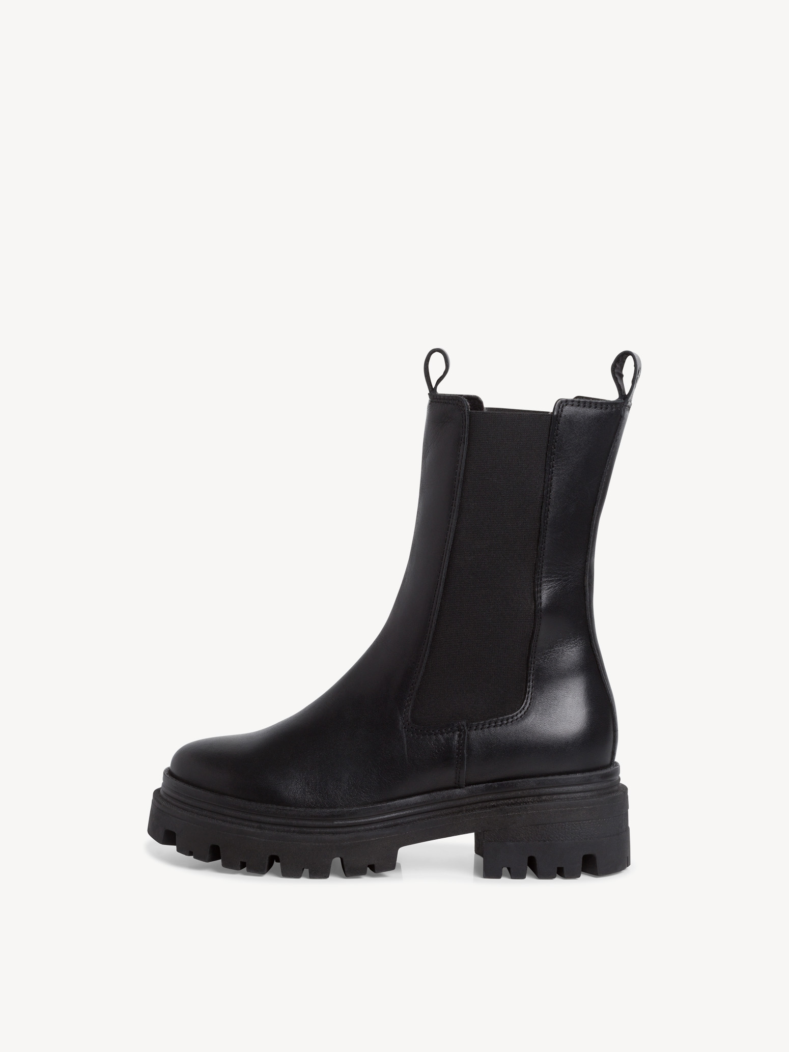 Leren Chelseaboot - zwart