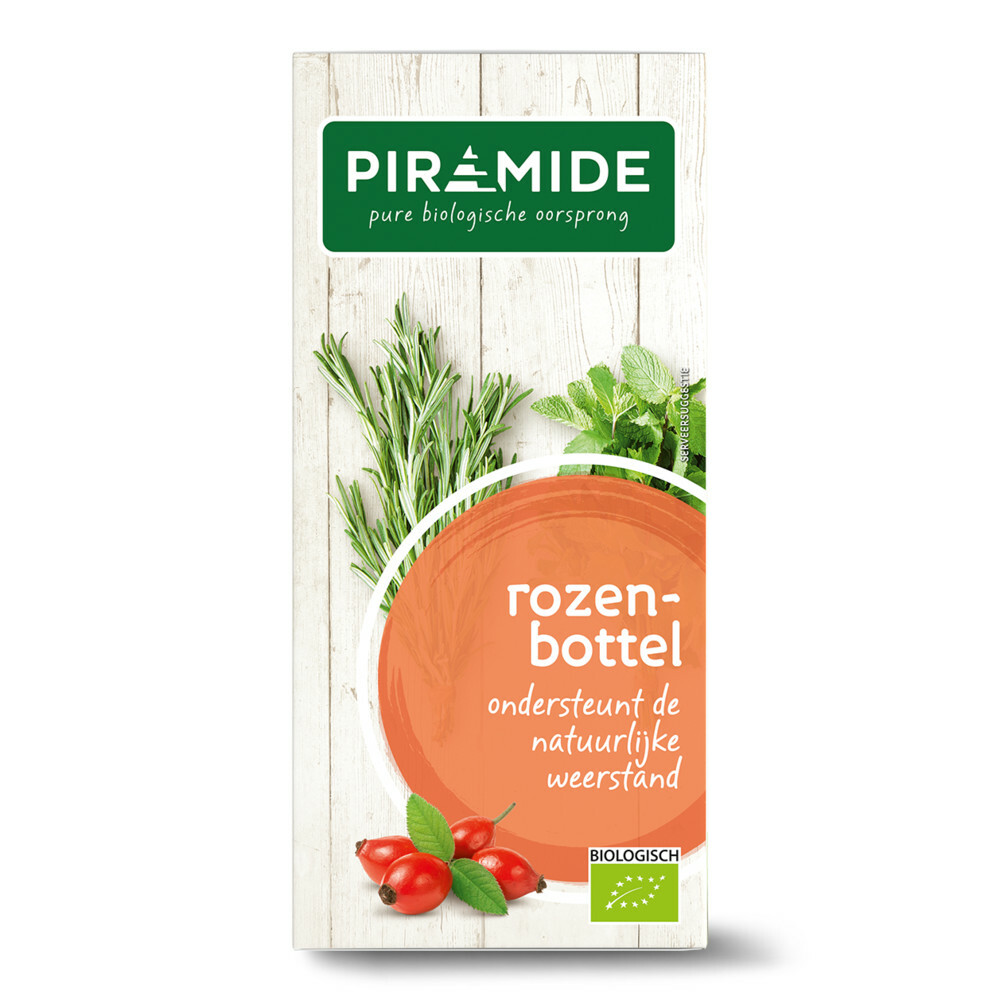 3x Piramide Kruidenthee Bio Rozenbottel20 stuks