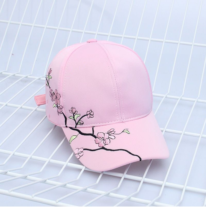 LANWO - Baseballpet met geborduurde bloemen