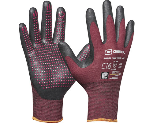 GEBOL Multi Flex Touch Lady werkhandschoenen, grijs, maat 7