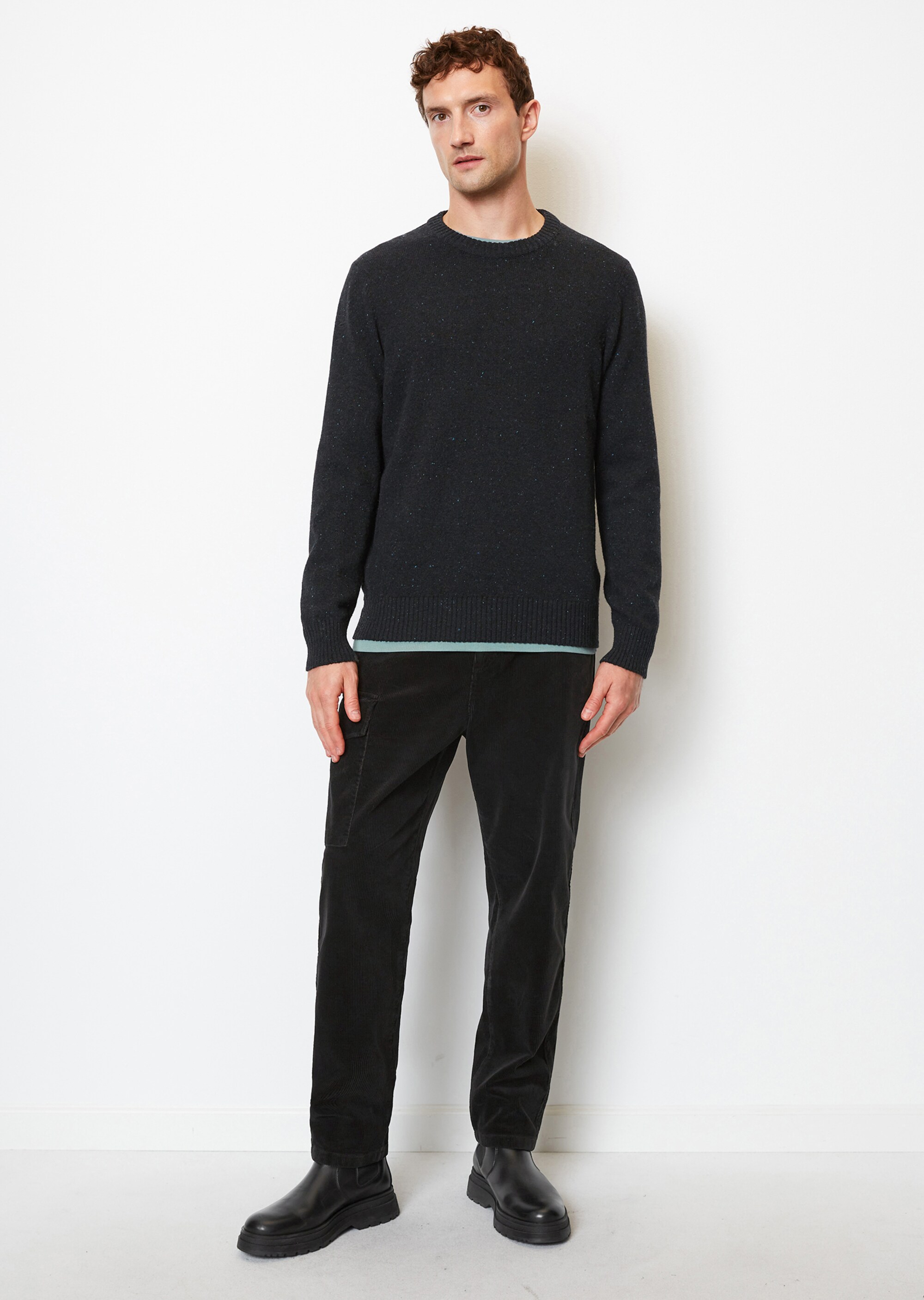 Pullover regular aus gesprenkeltem Tweedgarn
