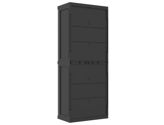 VIDAXL - Armoire de rangement d'extérieur gris et noir 65x37x165 cm p...