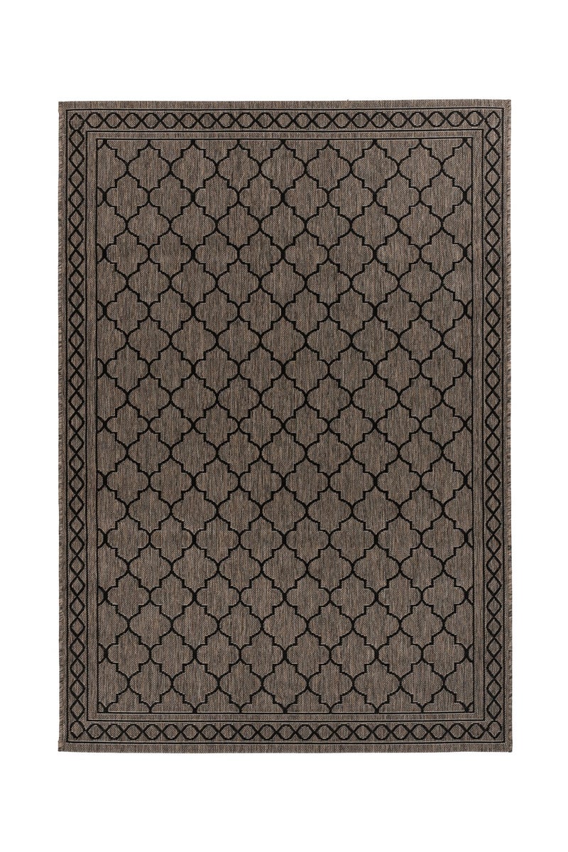 Silkaria platgeweven tapijt, grijs/bruin, modern, 120 x 170 cm