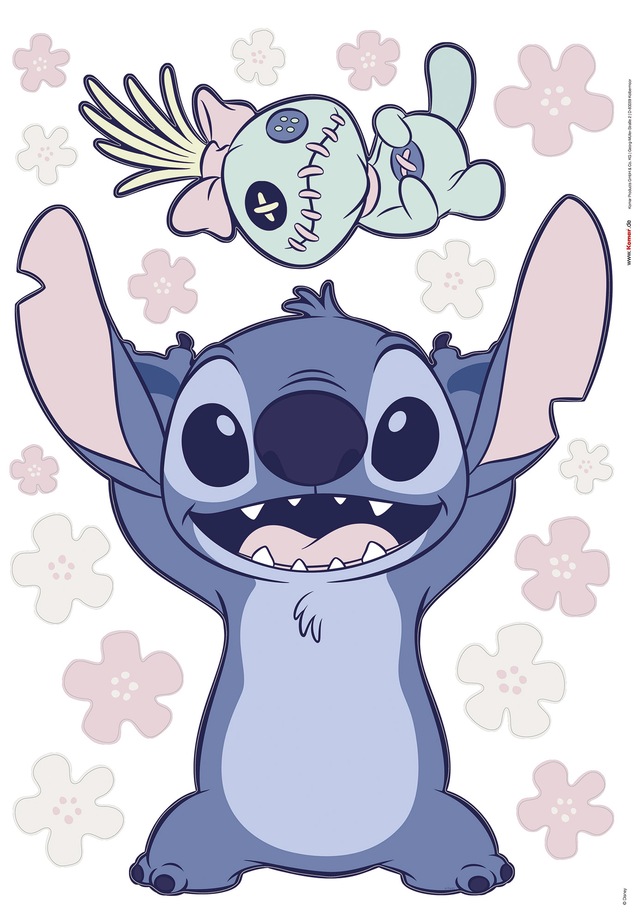 Komar Wandtattoo »Disney Lilo and Stitch Lifesize« 50 x 70 cm (Breite x Höhe) - Kinderzimmer, Wandsticker