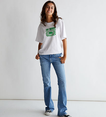 Grønt Jeans - Texas Low Flare - Vintage Blue