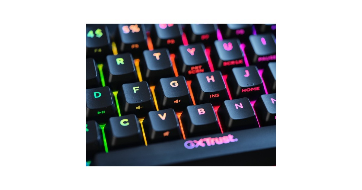 TrustGXT 867 Acira 60% mini mechanisch gaming-toetsenbord, gaming toetsenbord  (Zwart, US lay-out, Outemu Red, 60%, RGB)