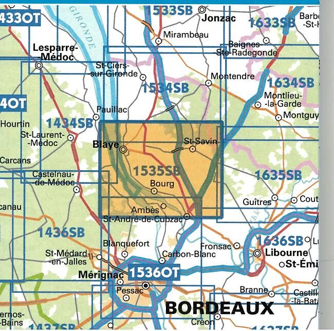 IGN - 1535 SB BLAYE SAINT ANDRE 1 25 000