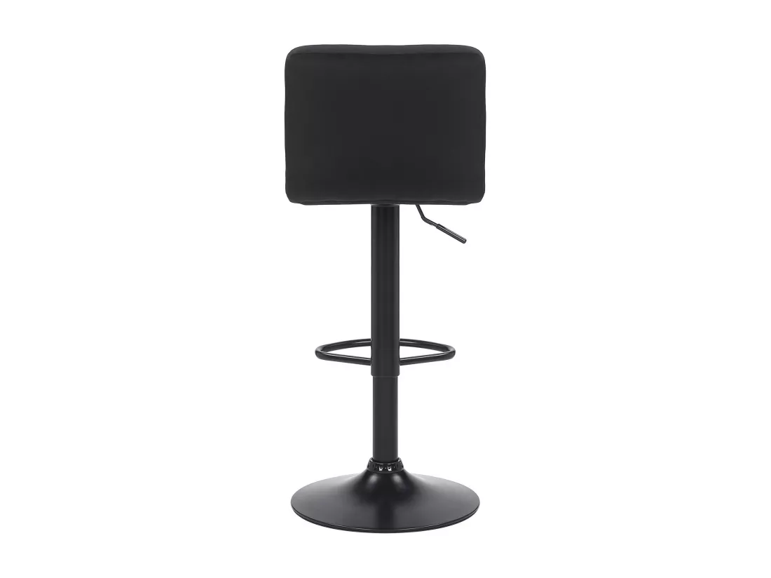 Tabouret de bar - Velours & Blanc - Noir - Feni