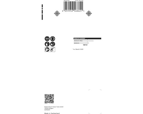 Schuurvel voor Bosch excenterschuurmachines, 93x186 mm, korrel 80/120/180, ongeperforeerd, 10 stuks