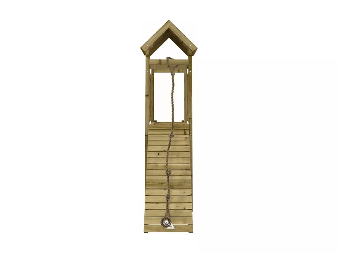 Maisonnette de jeu avec mur d'escalade bois de pin imprégné