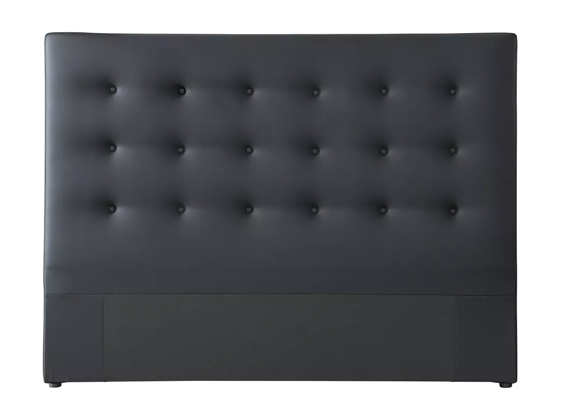 Tête de lit capitonnée 140 cm - Simili - Noir - FRANCESCO