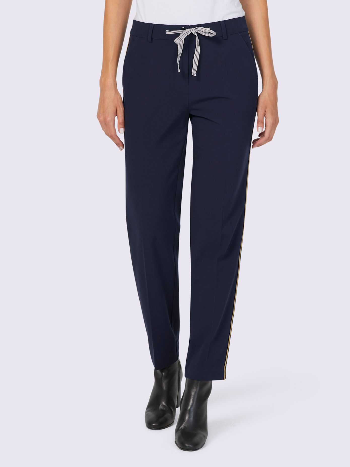 Pantalon de jogging empiècements rayés affinants