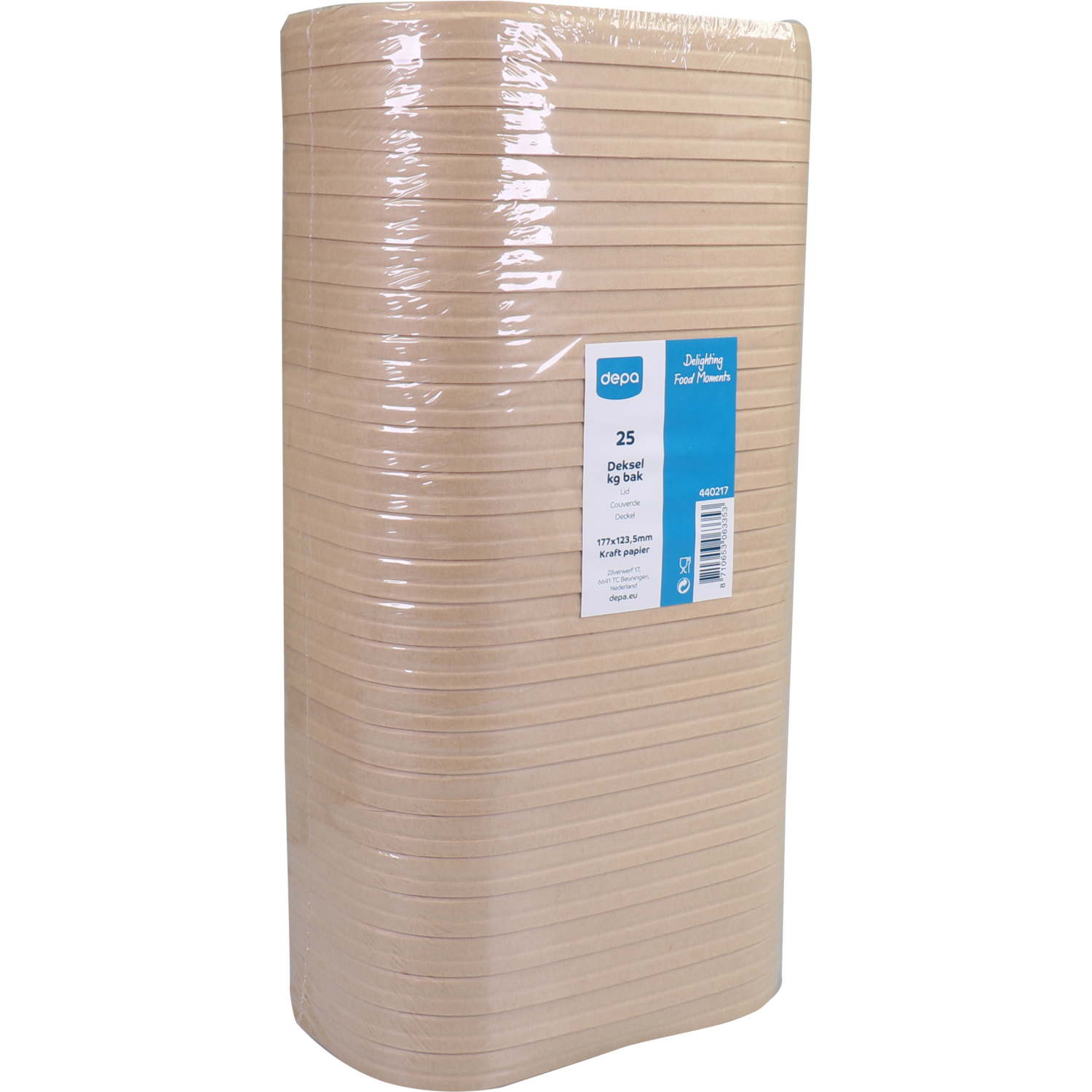 Depa Deksel, Karton + PP, 172x124x18mm, crème