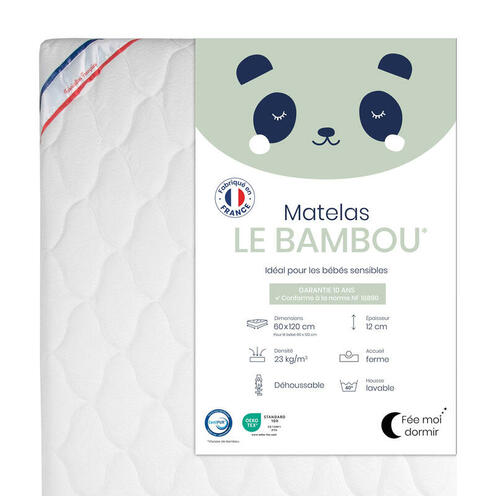 Matelas pour lit 60x120 LE BAMBOU - FEE MOI DORMIR