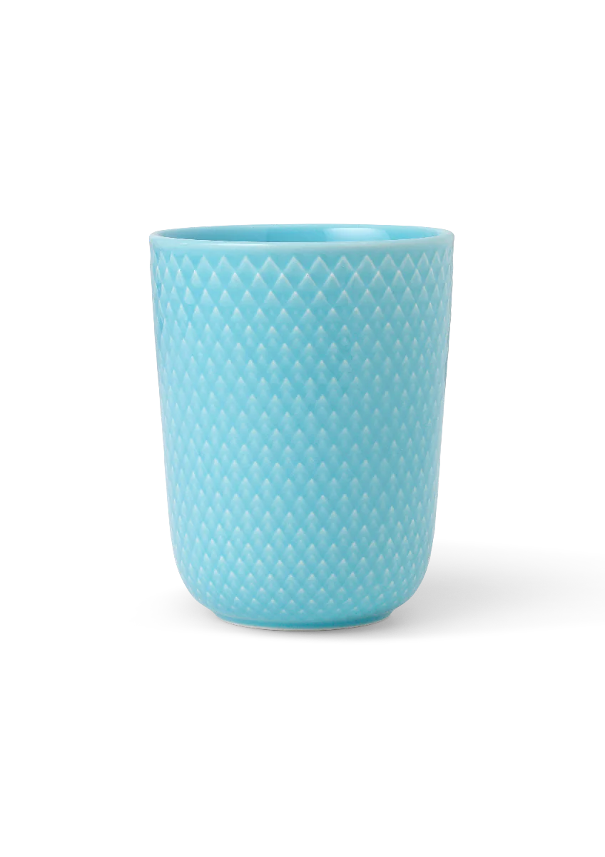 Lyngby Porcelæn  Rhombe Color krus, turkis - 10,5 cm.