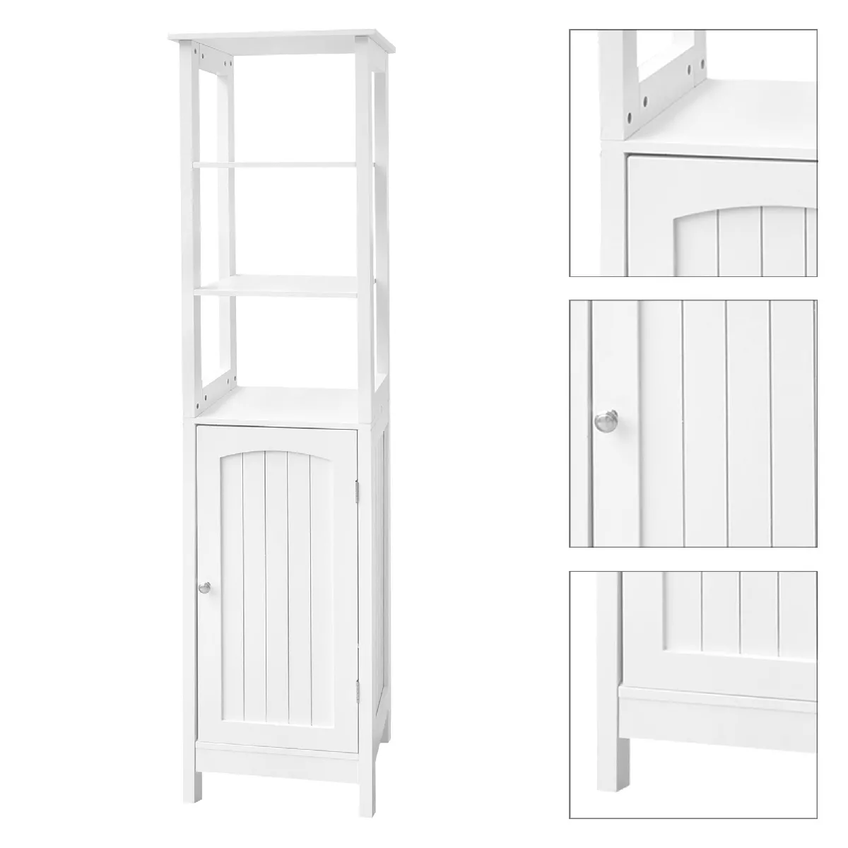 ML DESIGN MODERN LIVING ML-Design Armoire Haute Salle de Bain - Blanc 40x160x32 cm