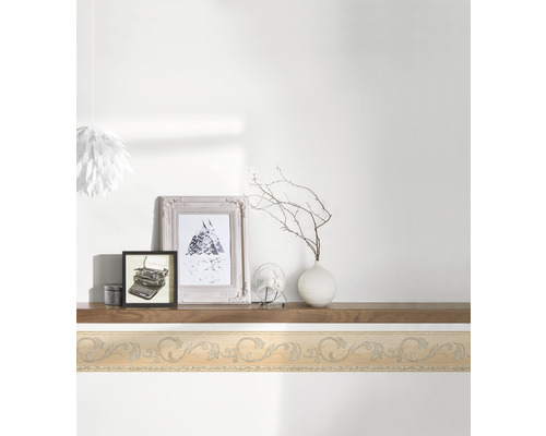 Rand 8958-13 Alleen Randen 9 zelfklevende rank beige 5 m x 13,2 cm