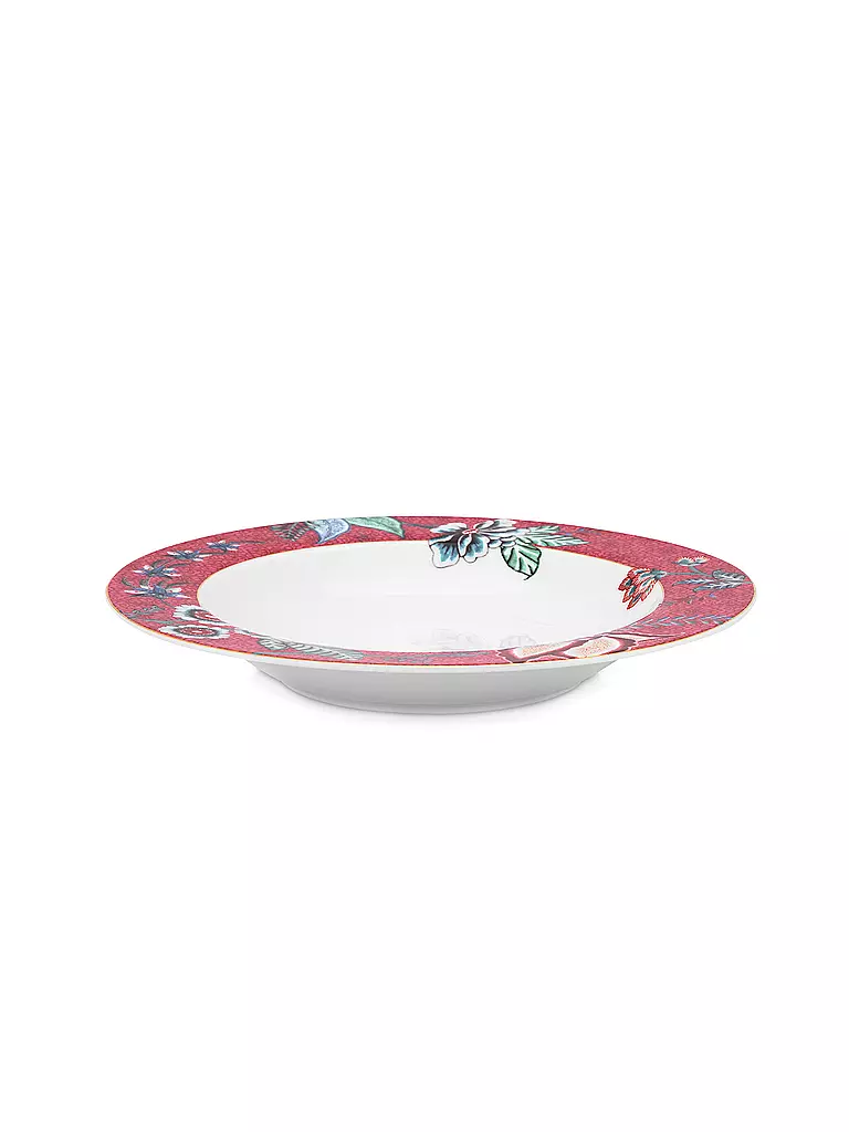PIP STUDIO Suppenteller 21,5cm Flower Festival Dark Pink beere