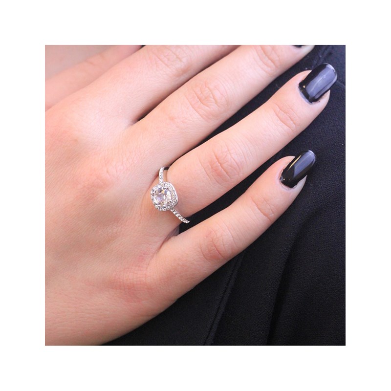 Bague Cushy - Argenté et Cristal