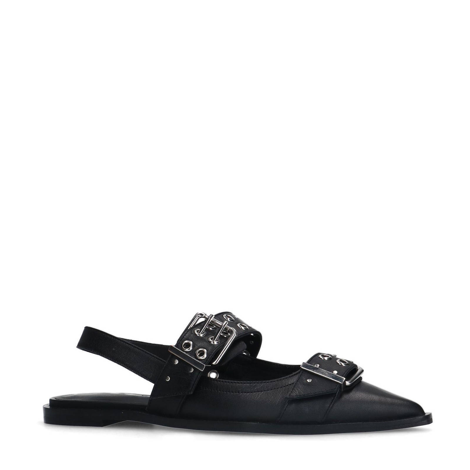 Sacha slingback loafers zwart