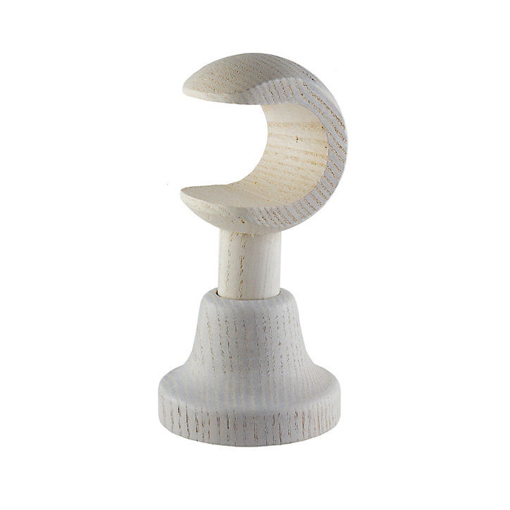Support court pour barre à rideau GoodHome 28 mm Chalki blanc
