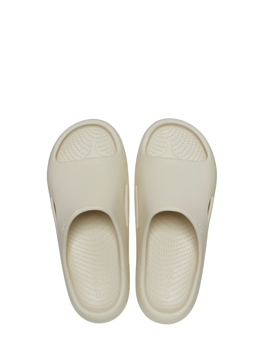 crocs claquettes femme mellow slide blanc cassé