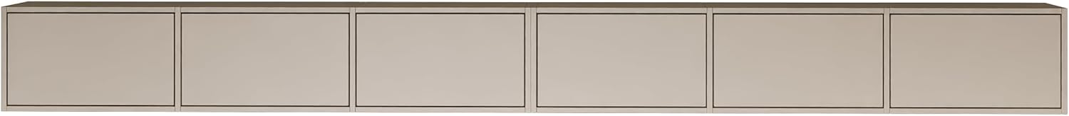 Selsey TV Lowboard Hängend Kaschmir 300 cm Minimalistisches Design mit Push-to-Open 16 mm Laminierte Spanplatten 6 Klappen Platzsparend Ideal für Wohnzimmer Matte Oberfläche Made in Europa