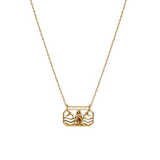 Maanesten Zodiac Halskæde, Cancer, Guld, 45 cm