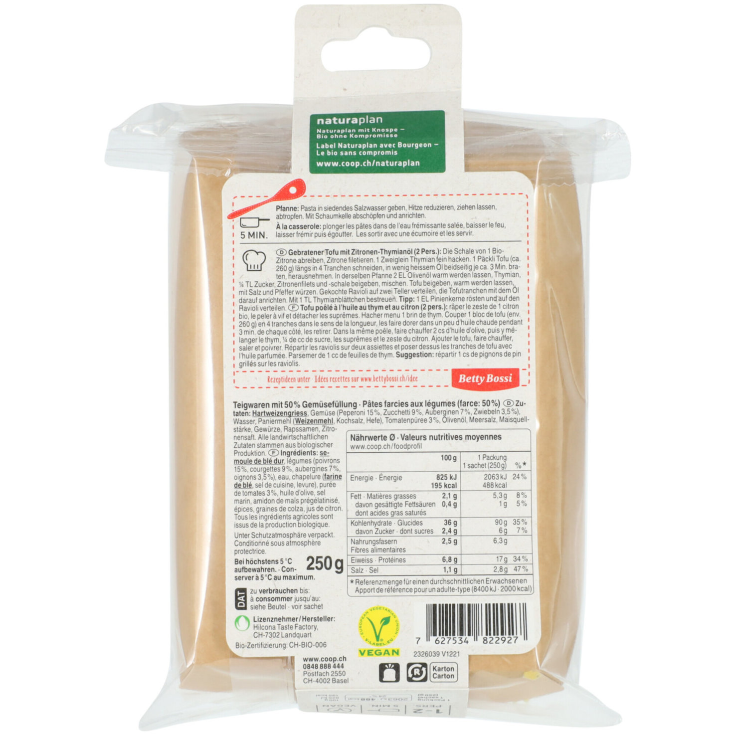 Naturaplan Bio Ravioli Verdura