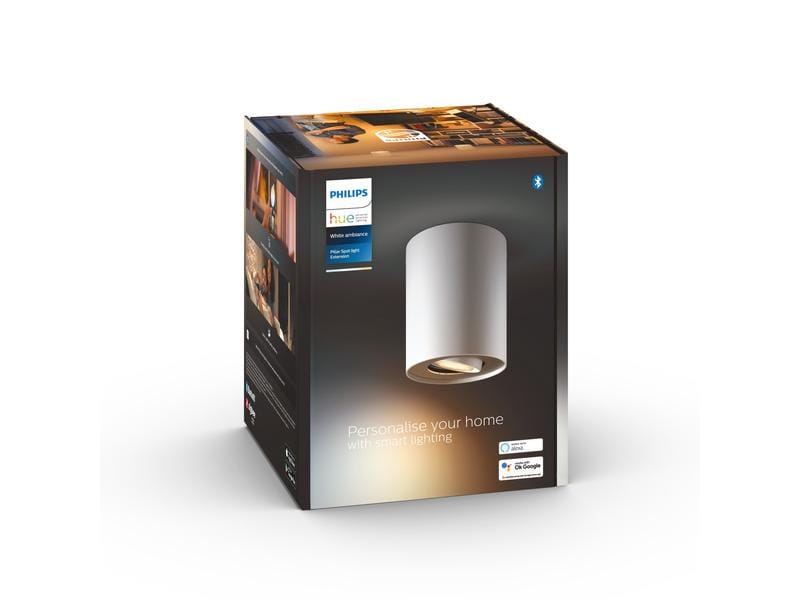 Philips Hue White Ambiance Pillar Einerspot erw. GU10, Weis Flexibles Licht für jeden Raum