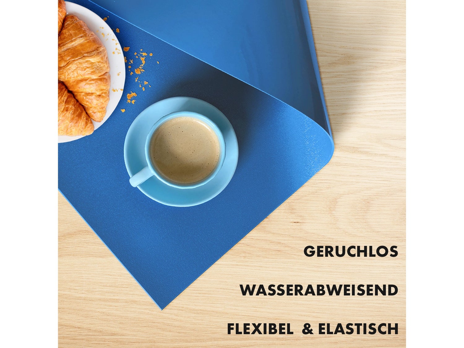 KARAT Tafelkleed Empire met Afgeschuinde Rand Blauw 80 x 55 cm