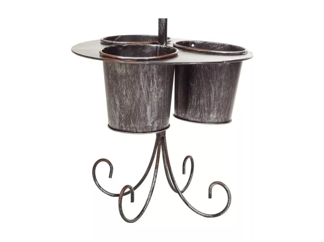 Parasol porte-plantes en métal 32,5x32,5x49h