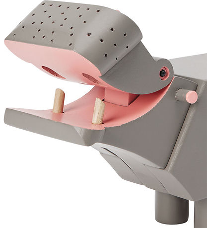 Kay bojsen Holzfigur - Nilpferd - 19 cm - Grau